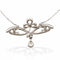 Collier Art Nouveau - Collier pendentif en platine et diamants 58 Facettes NE-1009