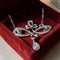 Collier Art Nouveau - Collier pendentif en platine et diamants 58 Facettes NE-1009