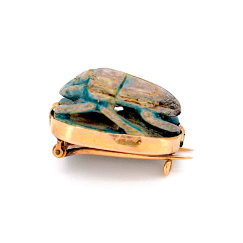 Broche Broche scarabée égyptienne ancienne en or 58 Facettes BRO-1006