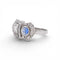 Bague 54 Art déco Toi et Moi - Bague en or blanc, saphir et diamants 58 Facettes