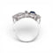 Bague 54 Art déco Toi et Moi - Bague en or blanc, saphir et diamants 58 Facettes