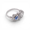 Bague 54 Art déco Toi et Moi - Bague en or blanc, saphir et diamants 58 Facettes