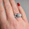 Bague 54 Art déco Toi et Moi - Bague en or blanc, saphir et diamants 58 Facettes