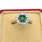 Bague 58 Mellerio - Bague Daisy en platine, émeraude et diamants 58 Facettes RI-1028