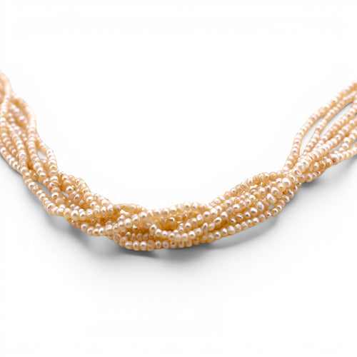 Collier Belle Époque - Collier ras-de-cou en or jaune 18k, perles et diamants 58 Facettes NE-1006