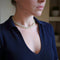 Collier Belle Époque - Collier ras-de-cou en or jaune 18k, perles et diamants 58 Facettes NE-1006