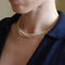 Collier Belle Époque - Collier ras-de-cou en or jaune 18k, perles et diamants 58 Facettes NE-1006