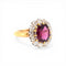 Bague 52 Belle Époque - Bague en or jaune 18k, grenat rubellite et diamants 58 Facettes RI-1025