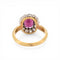 Bague 52 Belle Époque - Bague en or jaune 18k, grenat rubellite et diamants 58 Facettes RI-1025