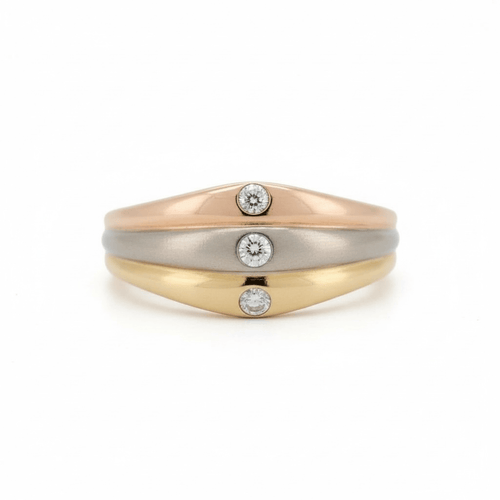 Bague 51 Cartier Trinity - Bague en or tricolore et diamants 58 Facettes RI-1018