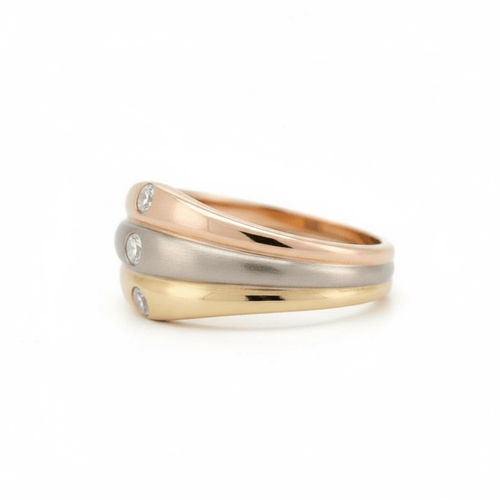 Bague 51 Cartier Trinity - Bague en or tricolore et diamants 58 Facettes RI-1018