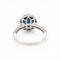 Bague 54 Bague halo en or 18k avec saphir et diamants 58 Facettes RI-1026