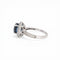 Bague 54 Bague halo en or 18k avec saphir et diamants 58 Facettes RI-1026