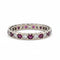 Bague 52 Bague éternité vintage en or 18k, rubis et diamants 58 Facettes RI-1035