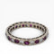 Bague 52 Bague éternité vintage en or 18k, rubis et diamants 58 Facettes RI-1035