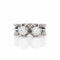 Bague 51 Art déco - Bague Toi et Moi en platine, or blanc et diamants 58 Facettes