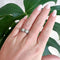 Bague 51 Art déco - Bague Toi et Moi en platine, or blanc et diamants 58 Facettes