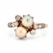 Bague 54 Belle Époque Toi et Moi - Bague en or rose, perles et diamants 58 Facettes RI-1014
