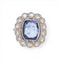 Bague 55 Art déco - Bague Pompadour en platine, saphir de Ceylan et diamants 58 Facettes RI-1034