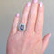 Bague 55 Art déco - Bague Pompadour en platine, saphir de Ceylan et diamants 58 Facettes RI-1034
