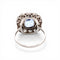 Bague 55 Art déco - Bague Pompadour en platine, saphir de Ceylan et diamants 58 Facettes RI-1034