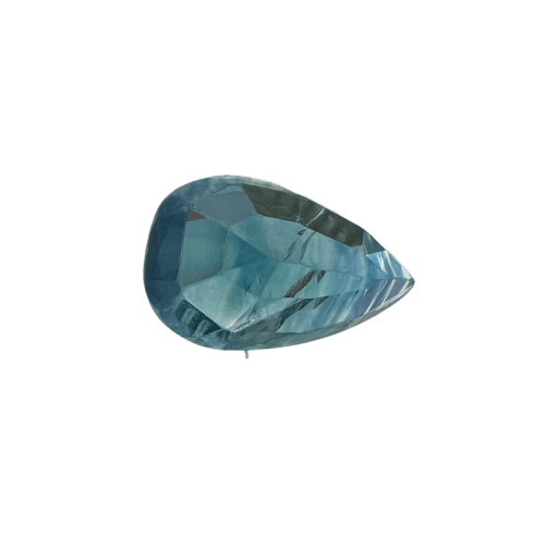Saphir naturel chauffé - Pierre poire 1,40 ct 58 Facettes