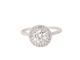 Bague 53 Bague solitaire en or blanc 18 kt et diamants 58 Facettes 31788/32448