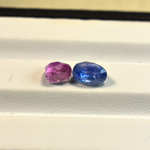 Saphirs de Ceylan - Pierres taille ancienne 5 ct non chauffées 58 Facettes