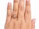 Bague 55 Bague Tank ancienne en or rose 18 carats avec diamant – Années 1940 58 Facettes 33321
