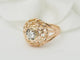 Bague 55 Bague Tank ancienne en or rose 18 carats avec diamant – Années 1940 58 Facettes 33321