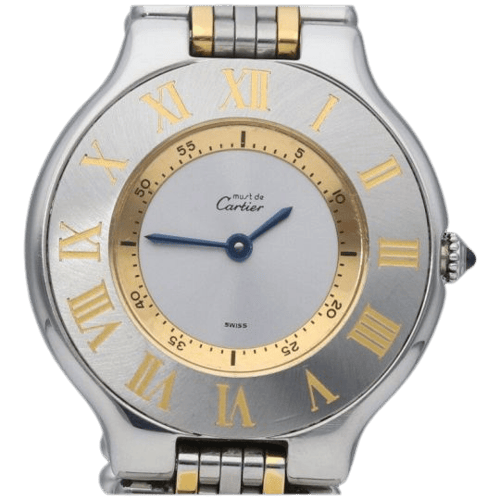 Cartier Must 21 - Montre en or jaune 18K et acier