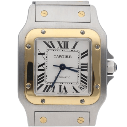 Cartier Santos Galbée XL - Montre en or jaune et acier