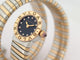 Montre Bulgari Tubogas - Montre triple tour en or jaune 18K et acier 58 Facettes 275115