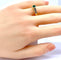Bague 50 Bague jonc en or jaune 18 carats, émeraude et diamants 58 Facettes AB732