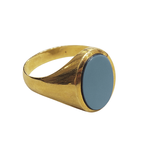 Bague 59 Bague chevalière homme en or 18k et agate 58 Facettes S4