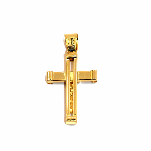 Pendentif Pendentif croix avec Christ en or jaune 18k 58 Facettes 93483117
