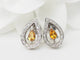 Boucles d'oreilles Boucles d'oreilles - Citrines et diamants en or blanc 58 Facettes 32804 b