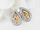 Boucles d'oreilles Boucles d'oreilles - Citrines et diamants en or blanc 58 Facettes 32804 b