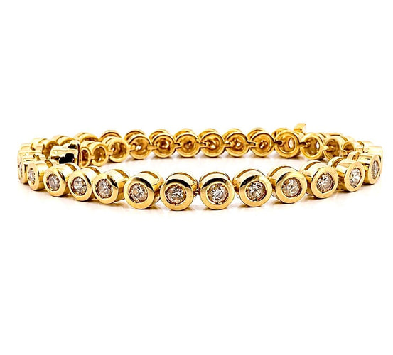 Bracelet Bracelet rivière en or jaune et diamants naturels 58 Facettes Riv