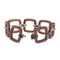 Bracelet Bracelet en or rose et blanc, rubis et diamants noirs 58 Facettes G3958