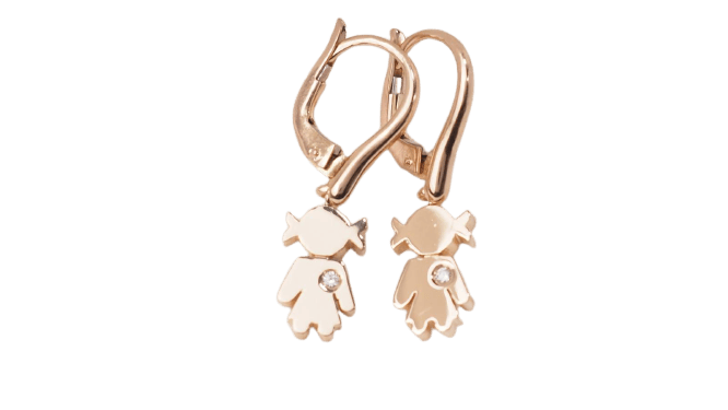 Boucles d'oreilles Boucles d'oreilles en or rose 18 kt et diamants 58 Facettes 33044