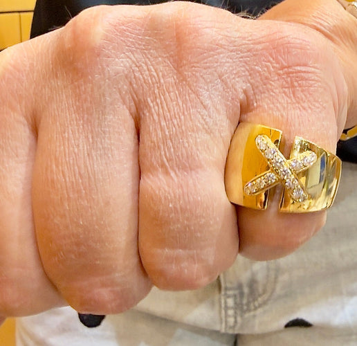 Bague 50 Chaumet Liens - Bague en or jaune 18 carats et diamants 58 Facettes Ch