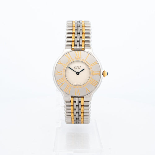 Montre Cartier Must 21 - Montre LM en acier et or, cadran ivoire 58 Facettes 536
