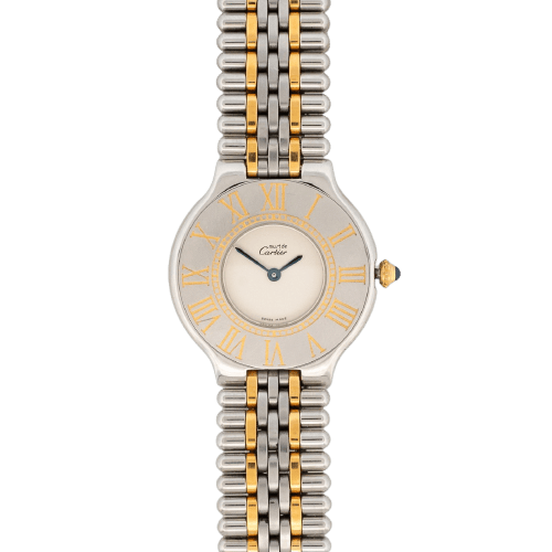 Montre Cartier Must 21 - Montre LM en acier et or, cadran ivoire 58 Facettes 536
