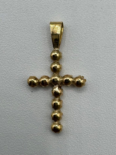 Pendentif Croix - Pendentif en or 18k serti de petites pierres 58 Facettes Pendentif