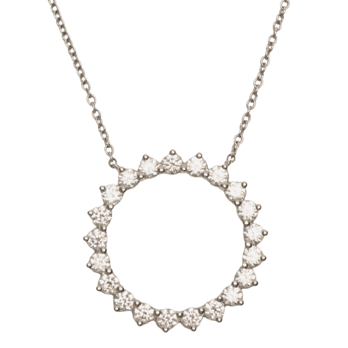 Tiffany & Co Open Circle - Collier en platine et diamants