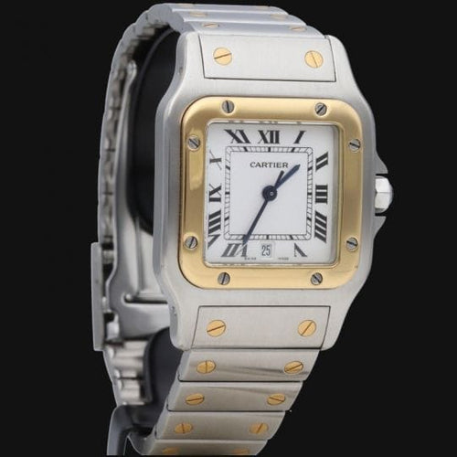 Montre Cartier Santos Galbée - Montre en or jaune et acier 58 Facettes MT45626