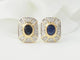 Boucles d'oreilles Boucles d'oreilles en or jaune, saphirs et diamants 58 Facettes 33450