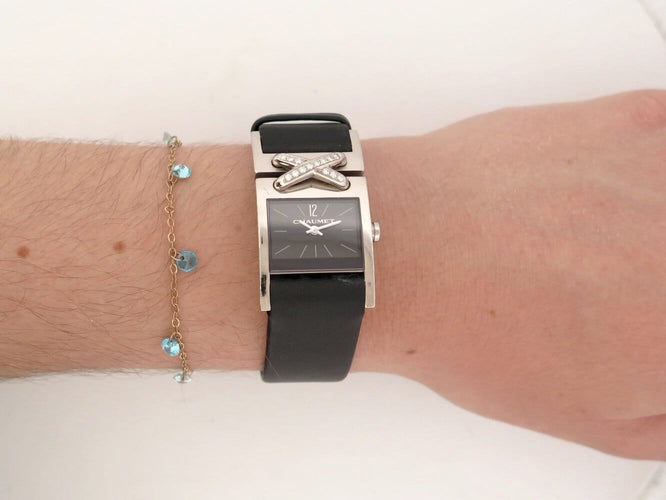 Montre Chaumet Liens Croisés GM - Montre en or blanc 18K et diamants 58 Facettes 275239