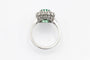 Bague 55 Bague en or blanc avec émeraude et diamants 58 Facettes 12206